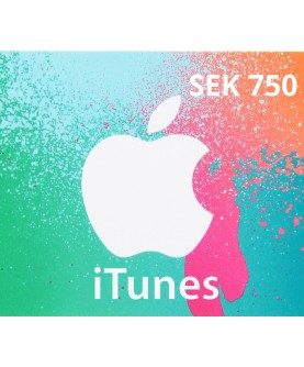 iTunes SEK 750 Card SE Key 